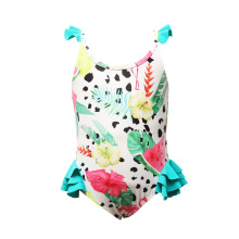 2021 summer Swim Fabric Flower Printed Sexy One Piece Kids Young Girls Swimwear Watermelon Swimwear for girls